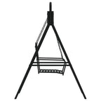 vidaXL Hollywoodschaukel 124 cm Schwarz Stahl