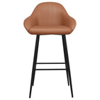 vidaXL Barhocker 2 Stk. Hellbraun Kunstleder