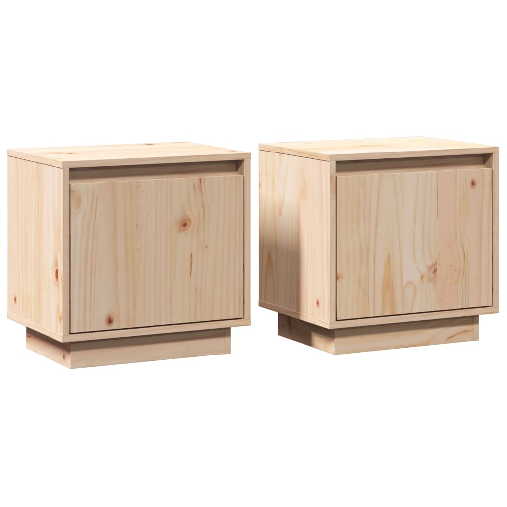 vidaXL Nachttische 2 Stk. 40x30x40 cm Massivholz Kiefer