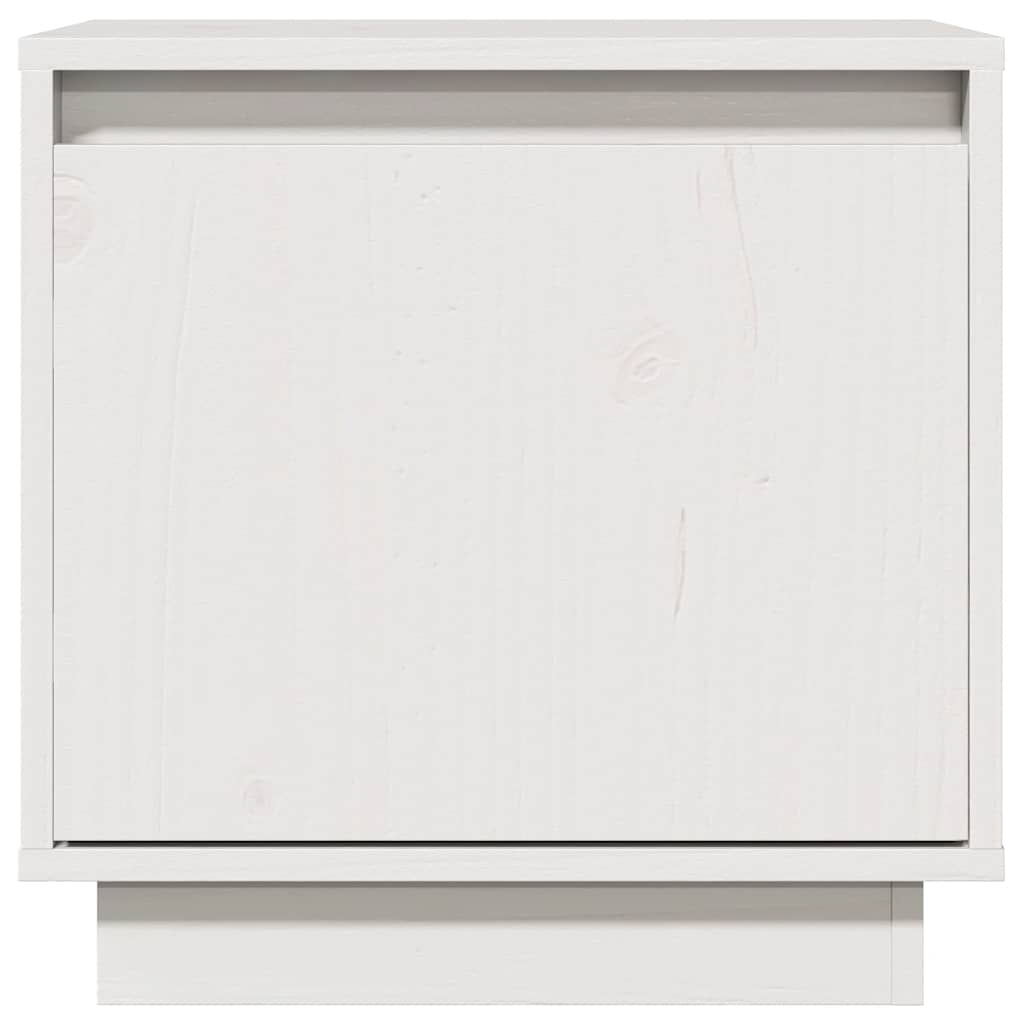 vidaXL Nachttisch Weiß 40x30x40 cm Massivholz Kiefer