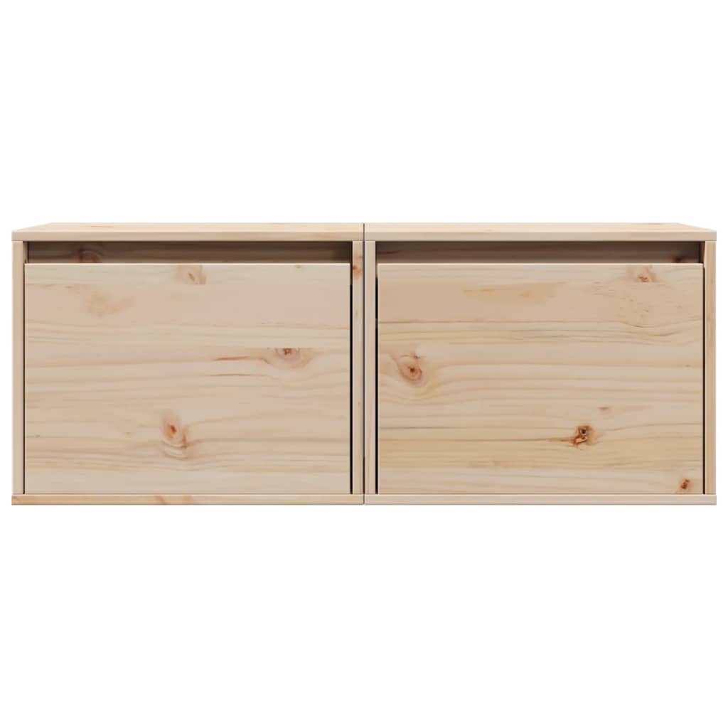 vidaXL Wandschränke 2 Stk. 45x30x35 cm Massivholz Kiefer