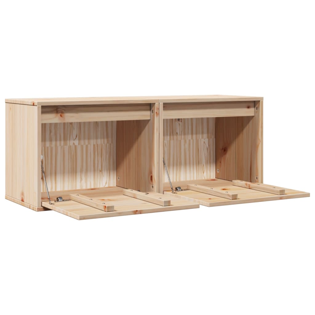vidaXL Wandschränke 2 Stk. 45x30x35 cm Massivholz Kiefer
