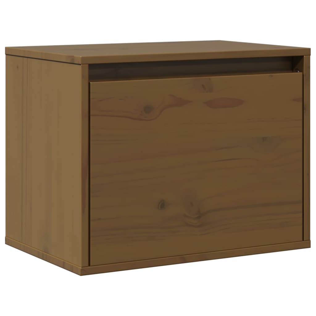 vidaXL Wandschrank Honigbraun 45x30x35 cm Massivholz Kiefer
