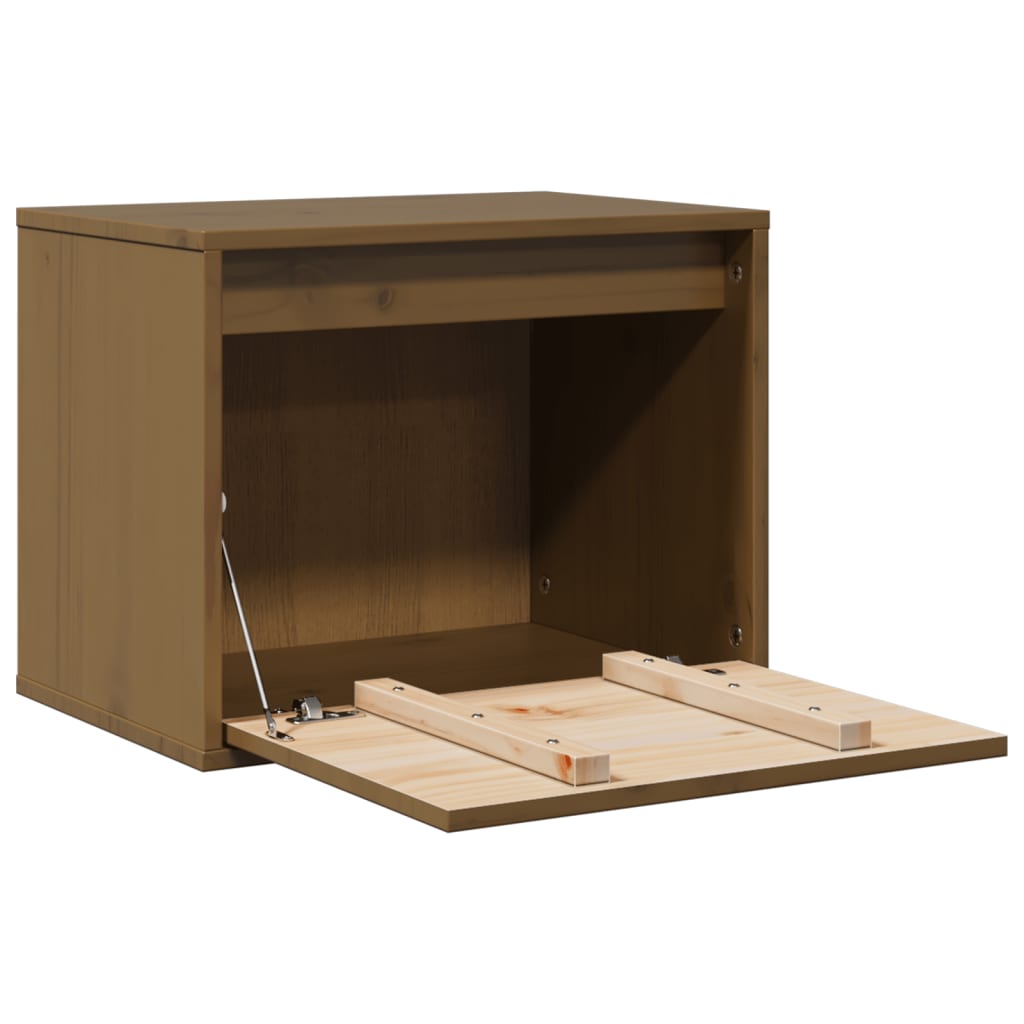 vidaXL Wandschrank Honigbraun 45x30x35 cm Massivholz Kiefer