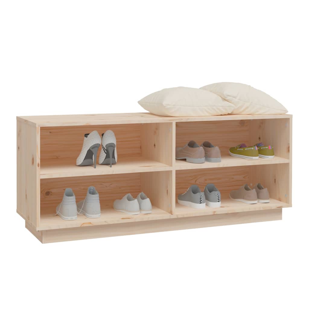 vidaXL Schuhregal 110x34x45 cm Massivholz Kiefer
