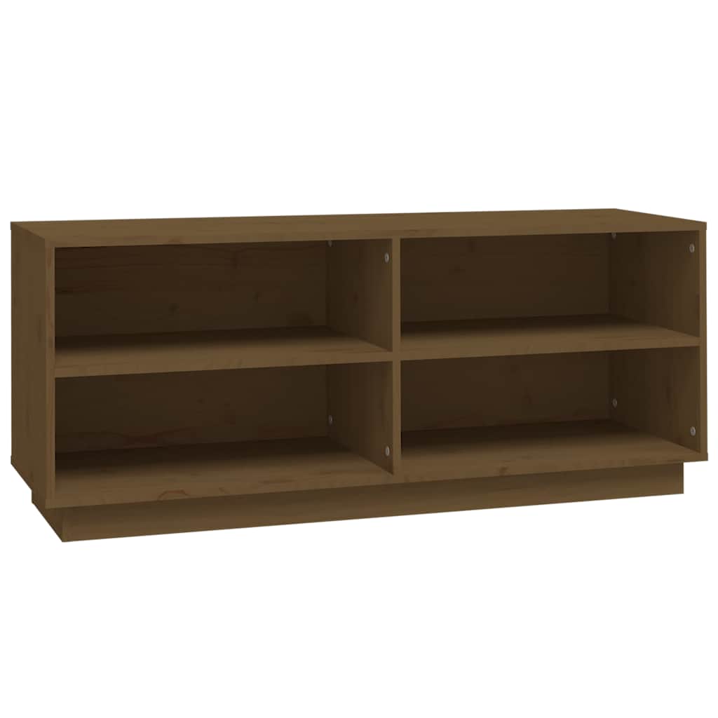 vidaXL Schuhregal Honigbraun 110x34x45 cm Massivholz Kiefer