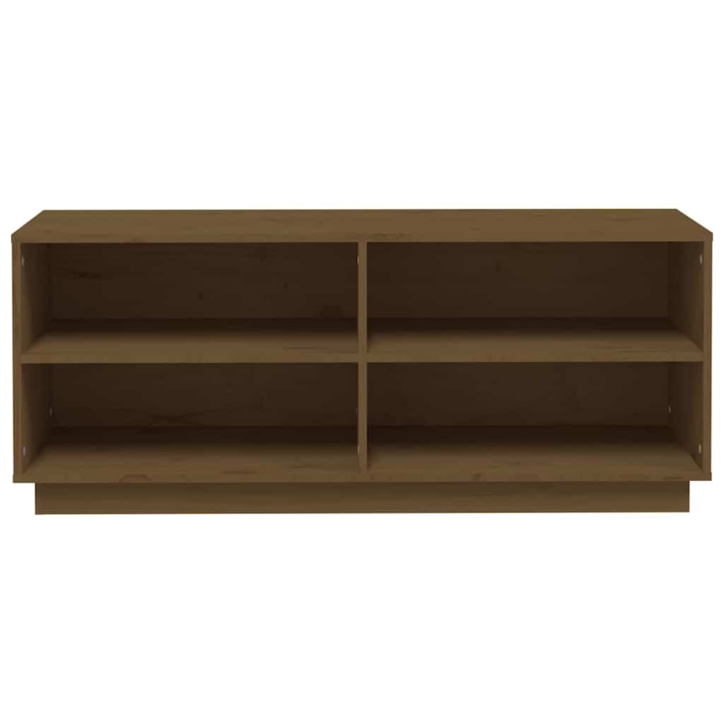 vidaXL Schuhregal Honigbraun 110x34x45 cm Massivholz Kiefer
