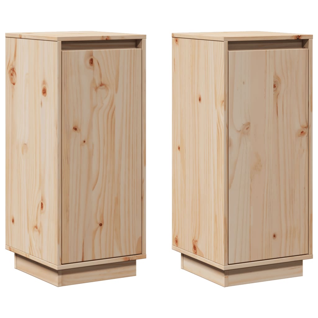 vidaXL Sideboards 2 Stk. 31,5x34x75 cm Massivholz Kiefer
