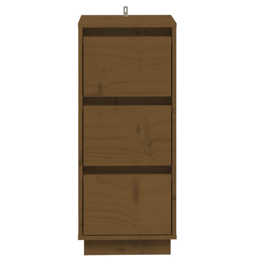 vidaXL Sideboards 2 Stk. Honigbraun 32x34x75 cm Massivholz Kiefer