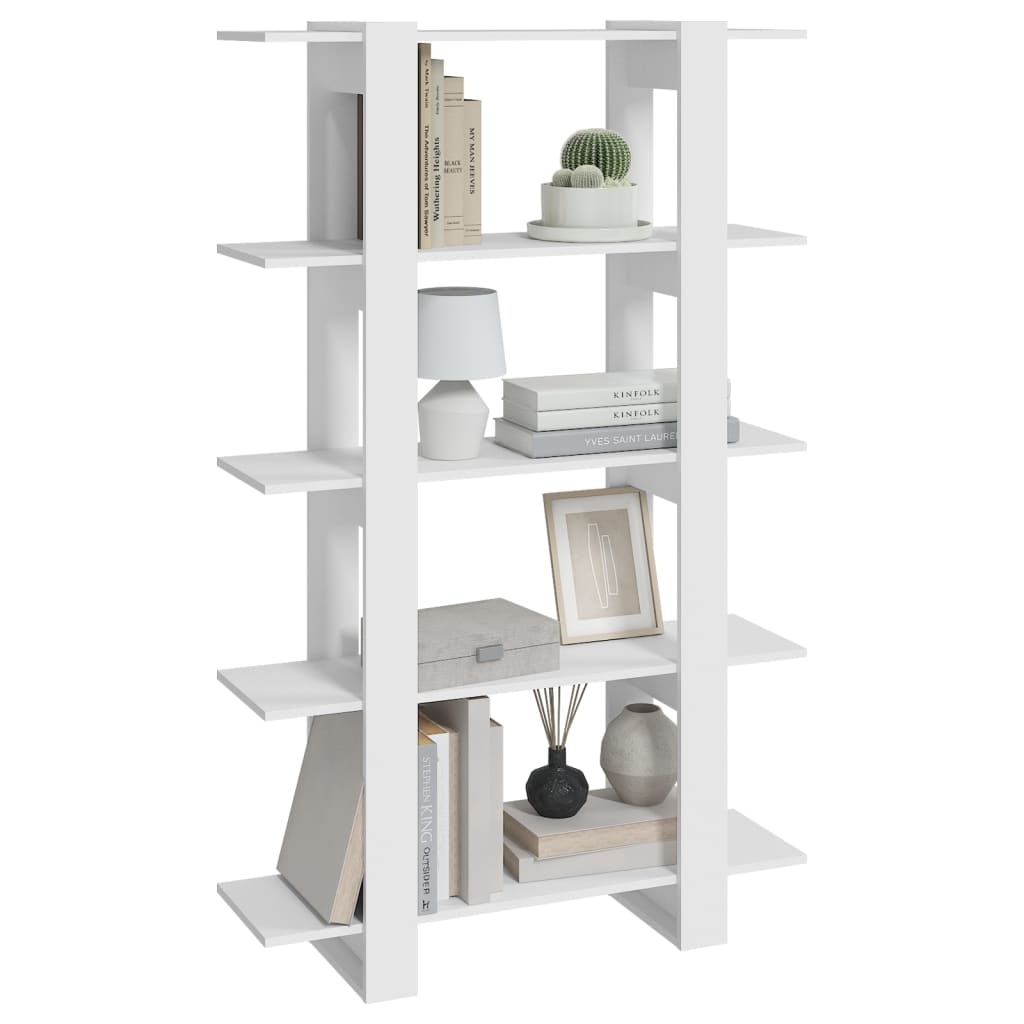 vidaXL Bücherregal/Raumteiler Weiß 100×30×160 cm