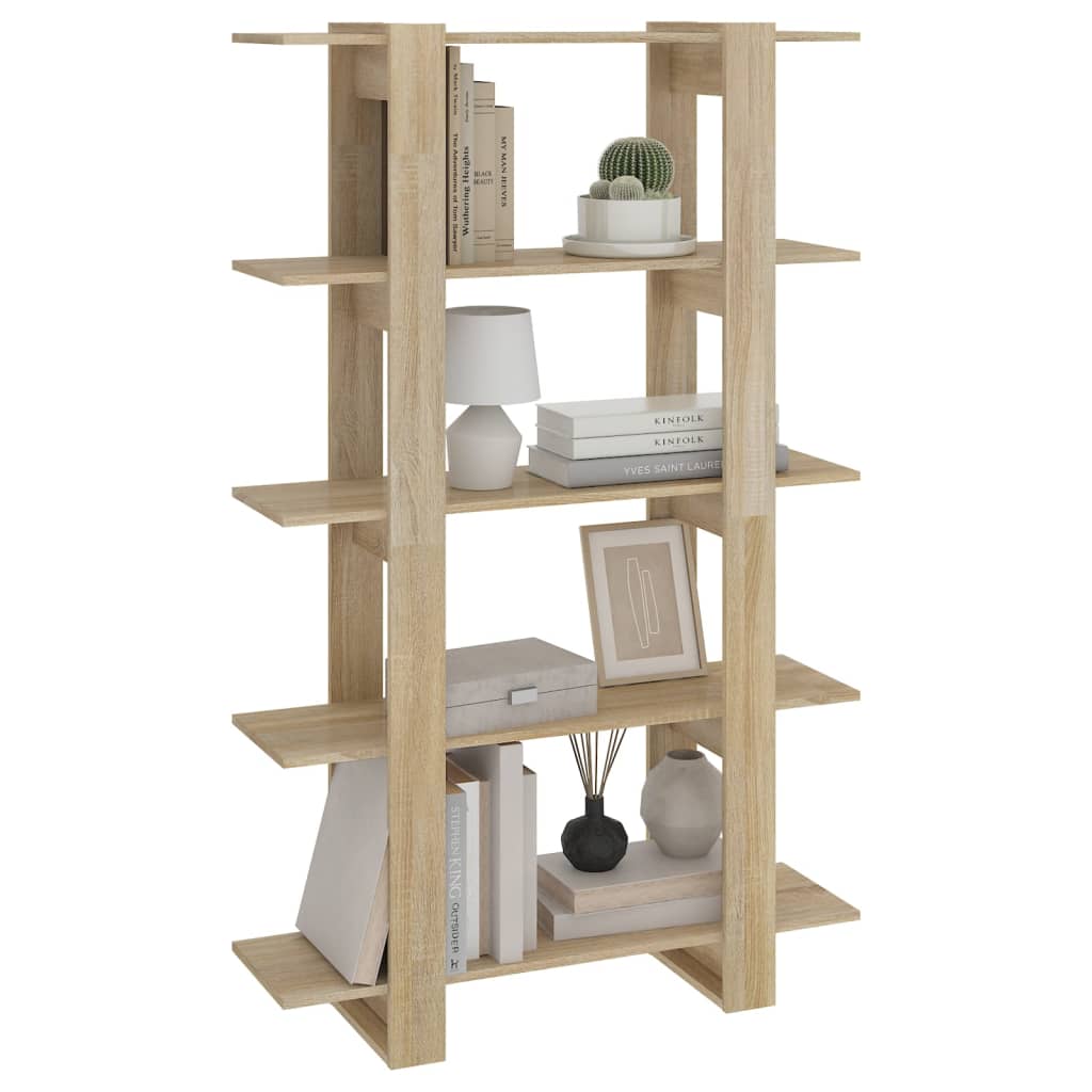 vidaXL Bücherregal/Raumteiler Sonoma-Eiche 100×30×160 cm