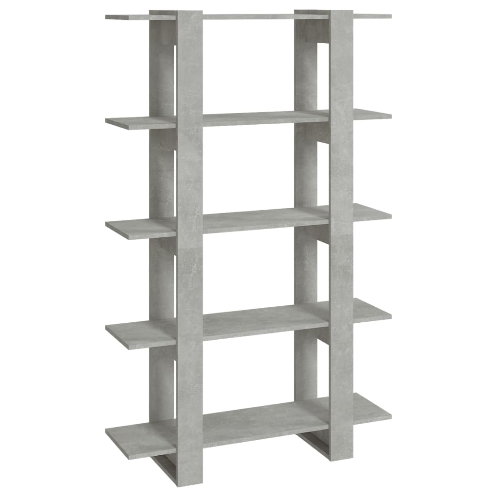 vidaXL Bücherregal/Raumteiler Betongrau 100x30x160 cm