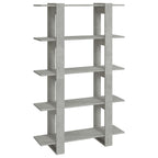 vidaXL Bücherregal/Raumteiler Betongrau 100x30x160 cm