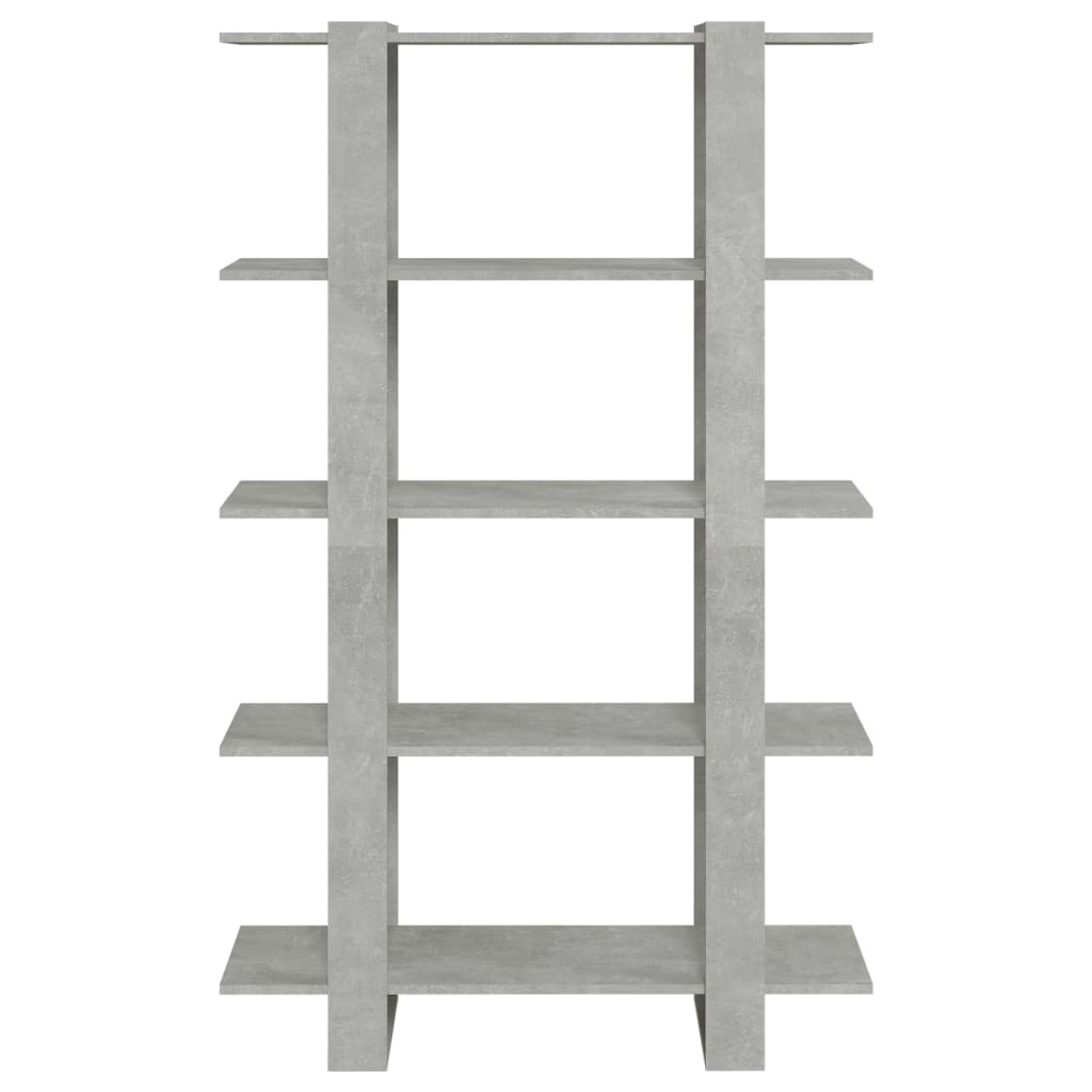 vidaXL Bücherregal/Raumteiler Betongrau 100x30x160 cm