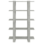 vidaXL Bücherregal/Raumteiler Betongrau 100x30x160 cm