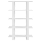 vidaXL Bücherregal/Raumteiler Hochglanz-Weiß 100x30x160 cm
