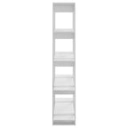 vidaXL Bücherregal/Raumteiler Hochglanz-Weiß 100x30x160 cm