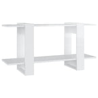 vidaXL Bücherregal Hochglanz-Weiß 100x30x51 cm Holzwerkstoff