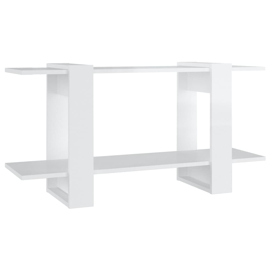 vidaXL Bücherregal Hochglanz-Weiß 100x30x51 cm Holzwerkstoff