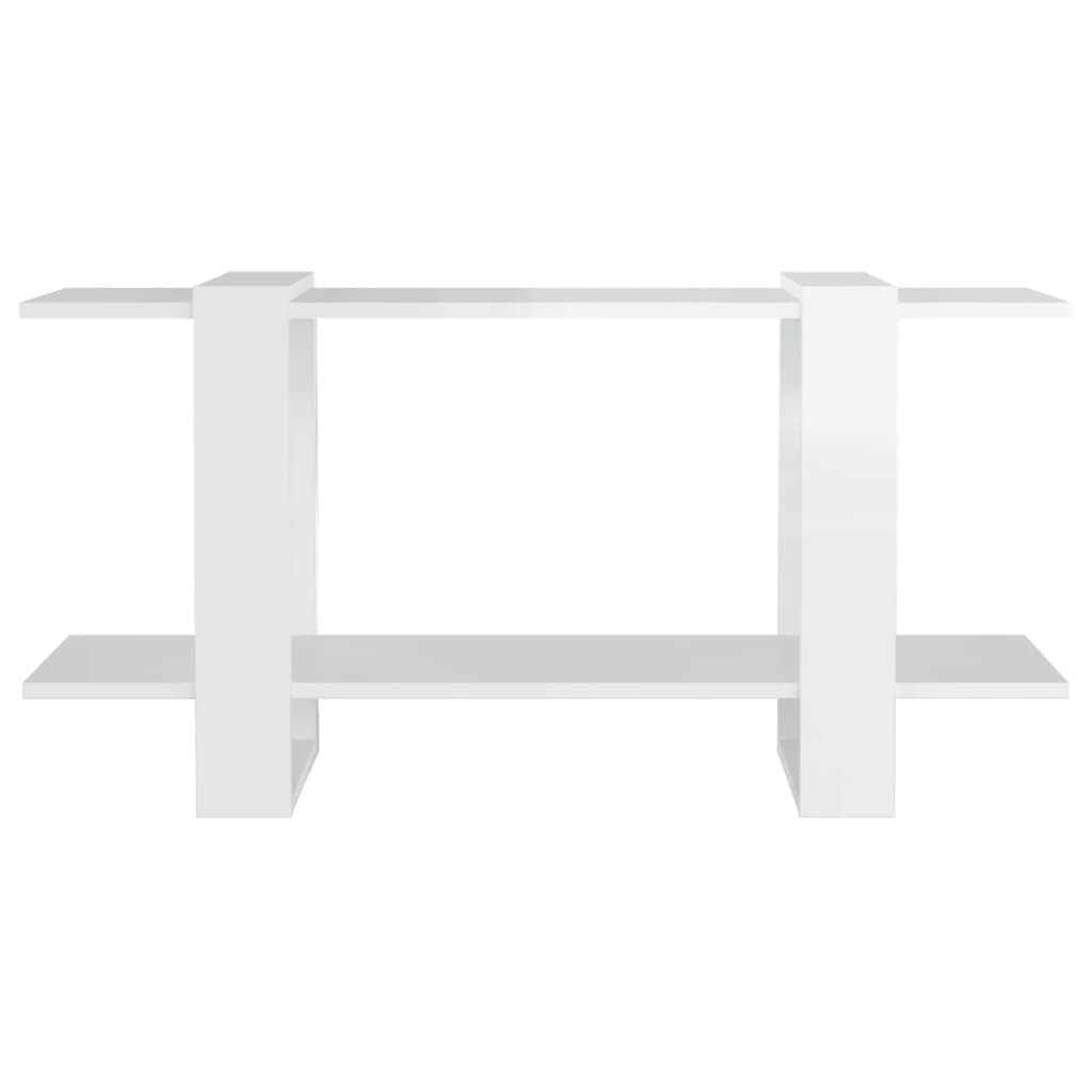 vidaXL Bücherregal Hochglanz-Weiß 100x30x51 cm Holzwerkstoff