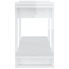 vidaXL Bücherregal Hochglanz-Weiß 100x30x51 cm Holzwerkstoff