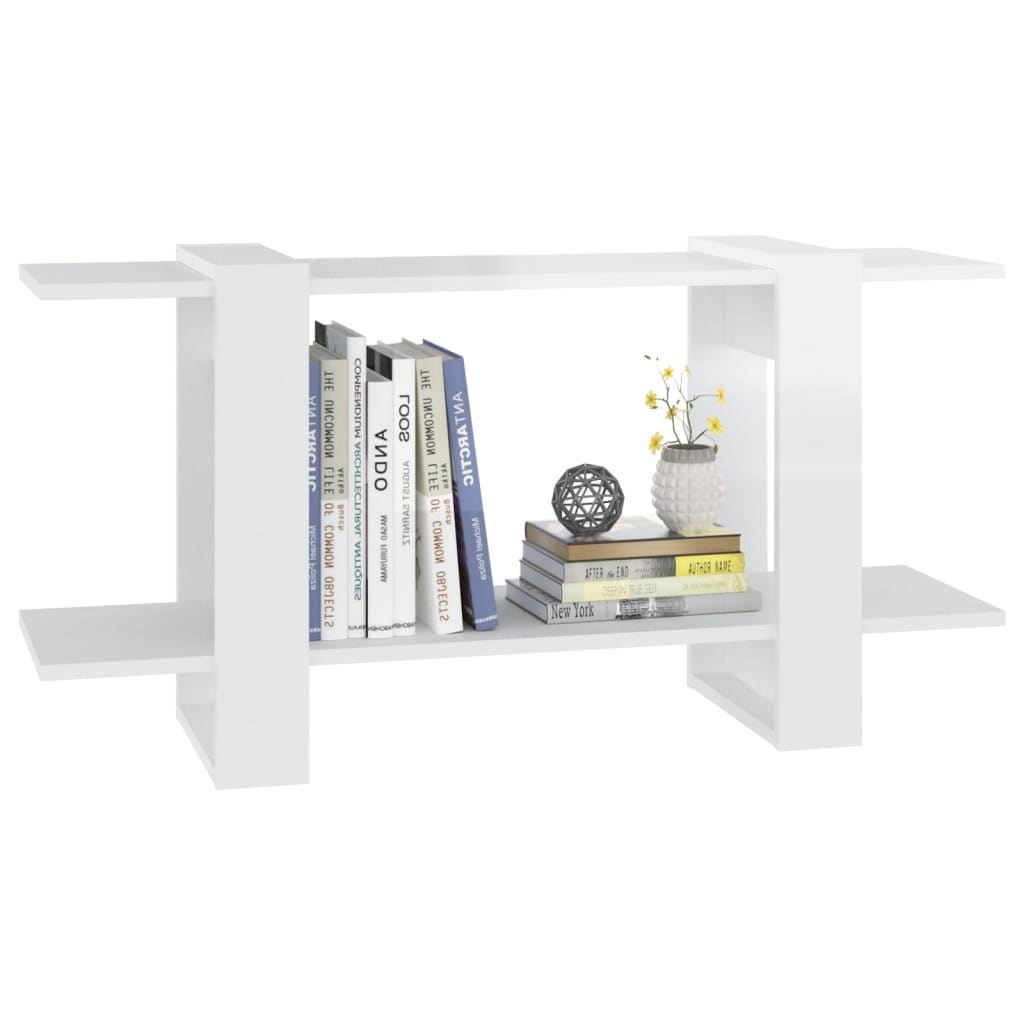vidaXL Bücherregal Hochglanz-Weiß 100x30x51 cm Holzwerkstoff