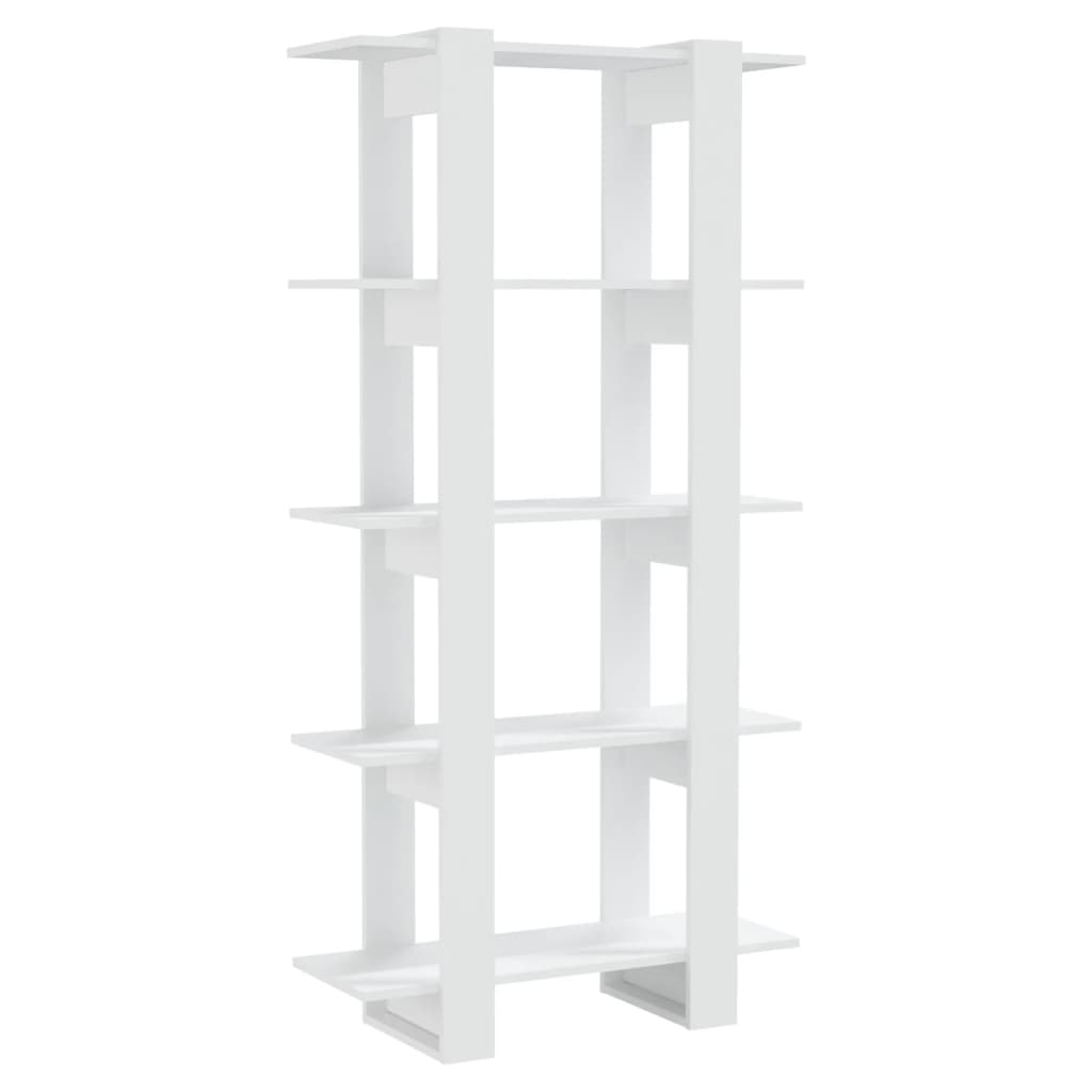 vidaXL Bücherregal/Raumteiler Weiß 80x30x160 cm Holzwerkstoff