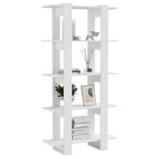vidaXL Bücherregal/Raumteiler Weiß 80x30x160 cm Holzwerkstoff