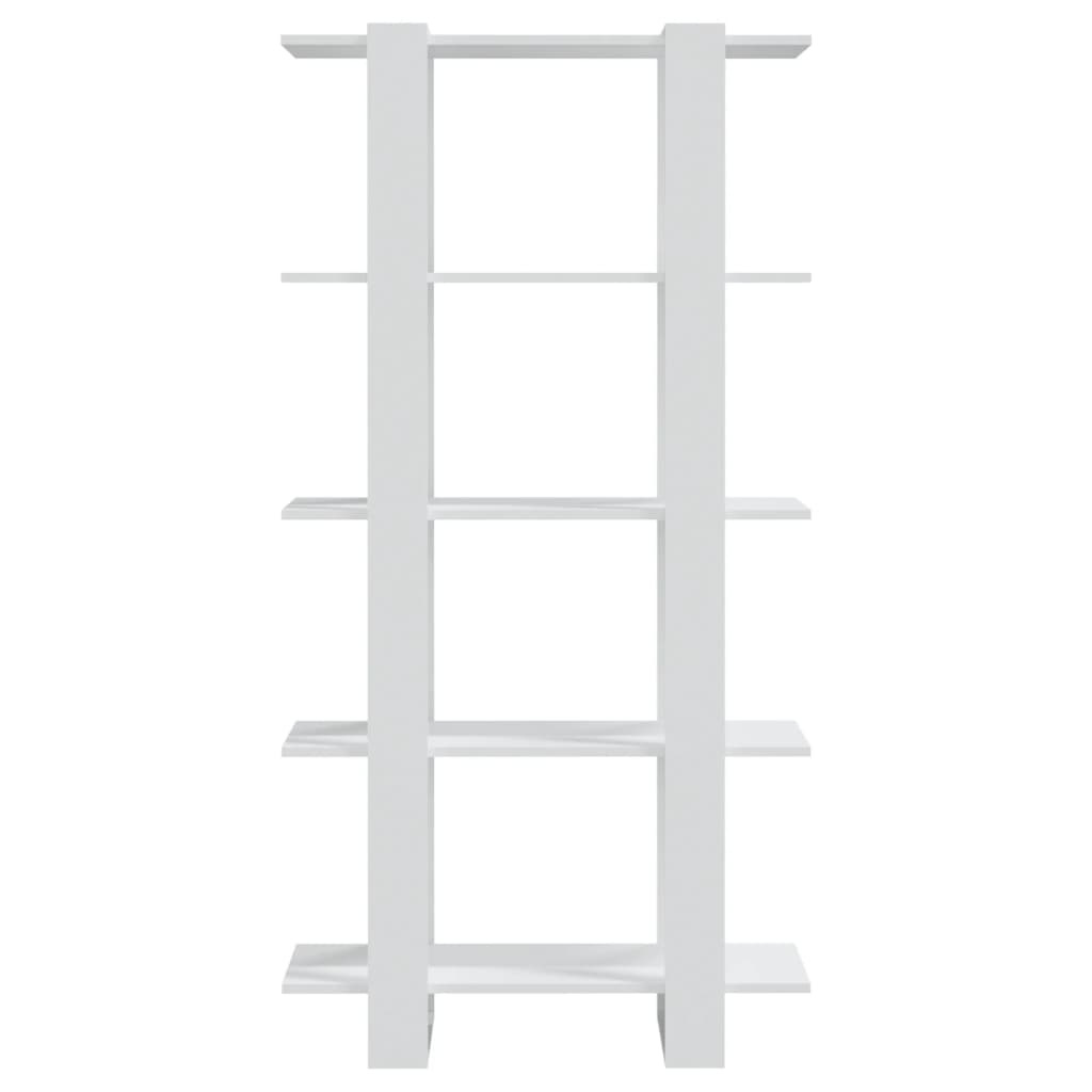 vidaXL Bücherregal/Raumteiler Weiß 80x30x160 cm Holzwerkstoff