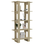 vidaXL Bücherregal/Raumteiler Sonoma-Eiche 80x30x160 cm Holzwerkstoff