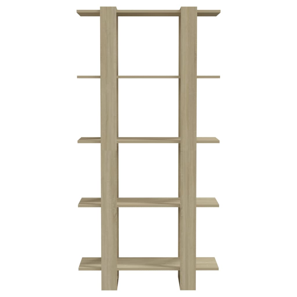 vidaXL Bücherregal/Raumteiler Sonoma-Eiche 80x30x160 cm Holzwerkstoff