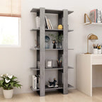 vidaXL Bücherregal/Raumteiler Betongrau 80x30x160 cm Holzwerkstoff
