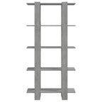 vidaXL Bücherregal/Raumteiler Betongrau 80x30x160 cm Holzwerkstoff