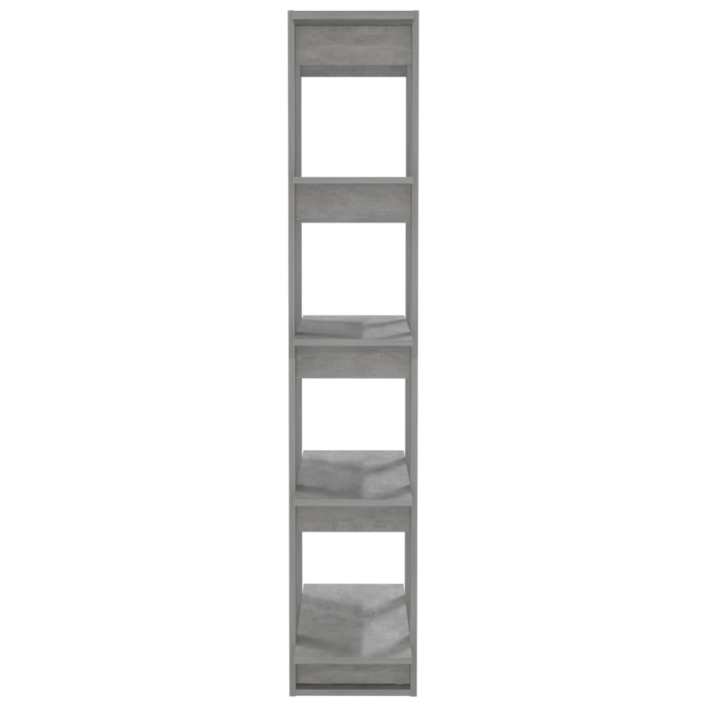 vidaXL Bücherregal/Raumteiler Betongrau 80x30x160 cm Holzwerkstoff