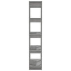 vidaXL Bücherregal/Raumteiler Betongrau 80x30x160 cm Holzwerkstoff