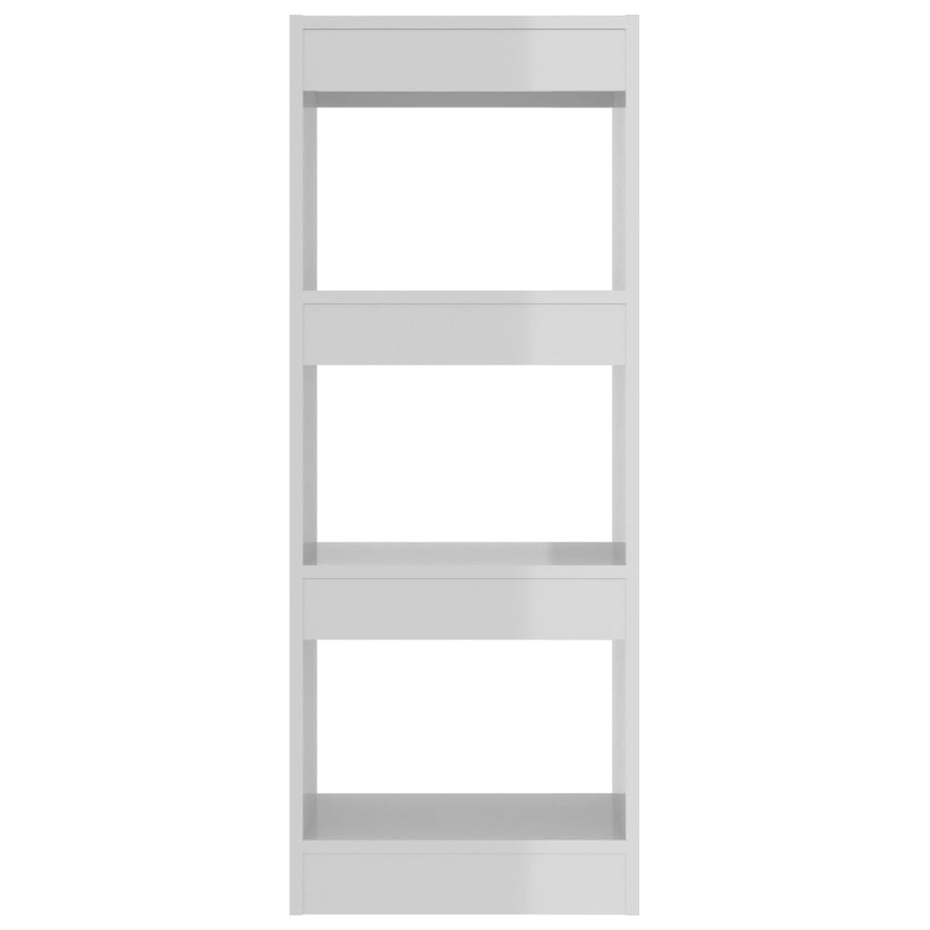 vidaXL Bücherregal/Raumteiler Hochglanz-Weiß 40x30x103cm Holzwerkstoff