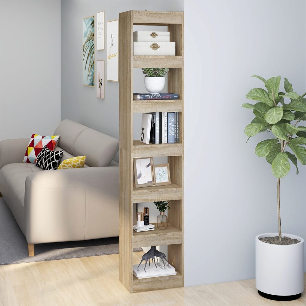 vidaXL Bücherregal/Raumteiler Sonoma-Eiche 100×30×160 cm