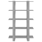 vidaXL Bücherregal/Raumteiler Grau Sonoma 100×30×160 cm