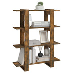 vidaXL Bücherregal/Raumteiler Räuchereiche 100x30x123,5 cm