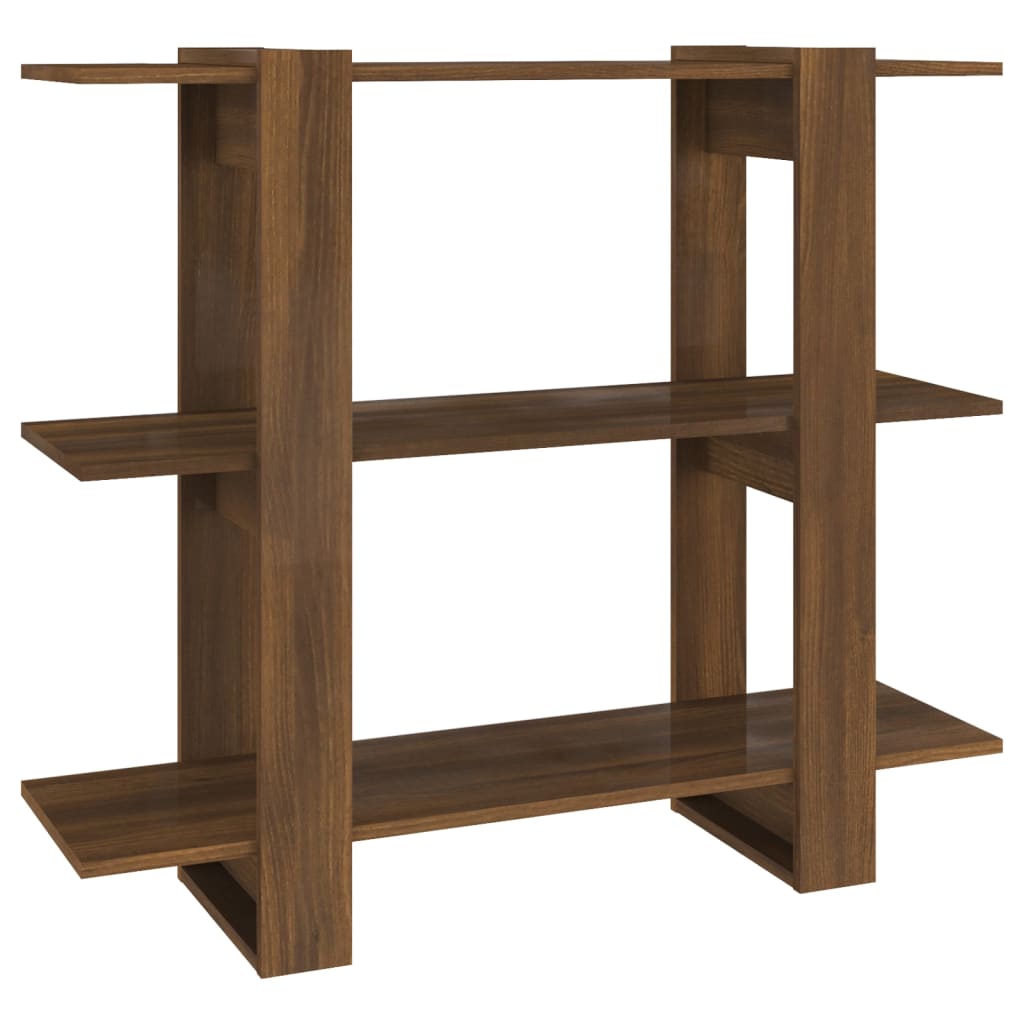 vidaXL Bücherregal/Raumteiler Braun Eichen-Optik 100x30x87 cm