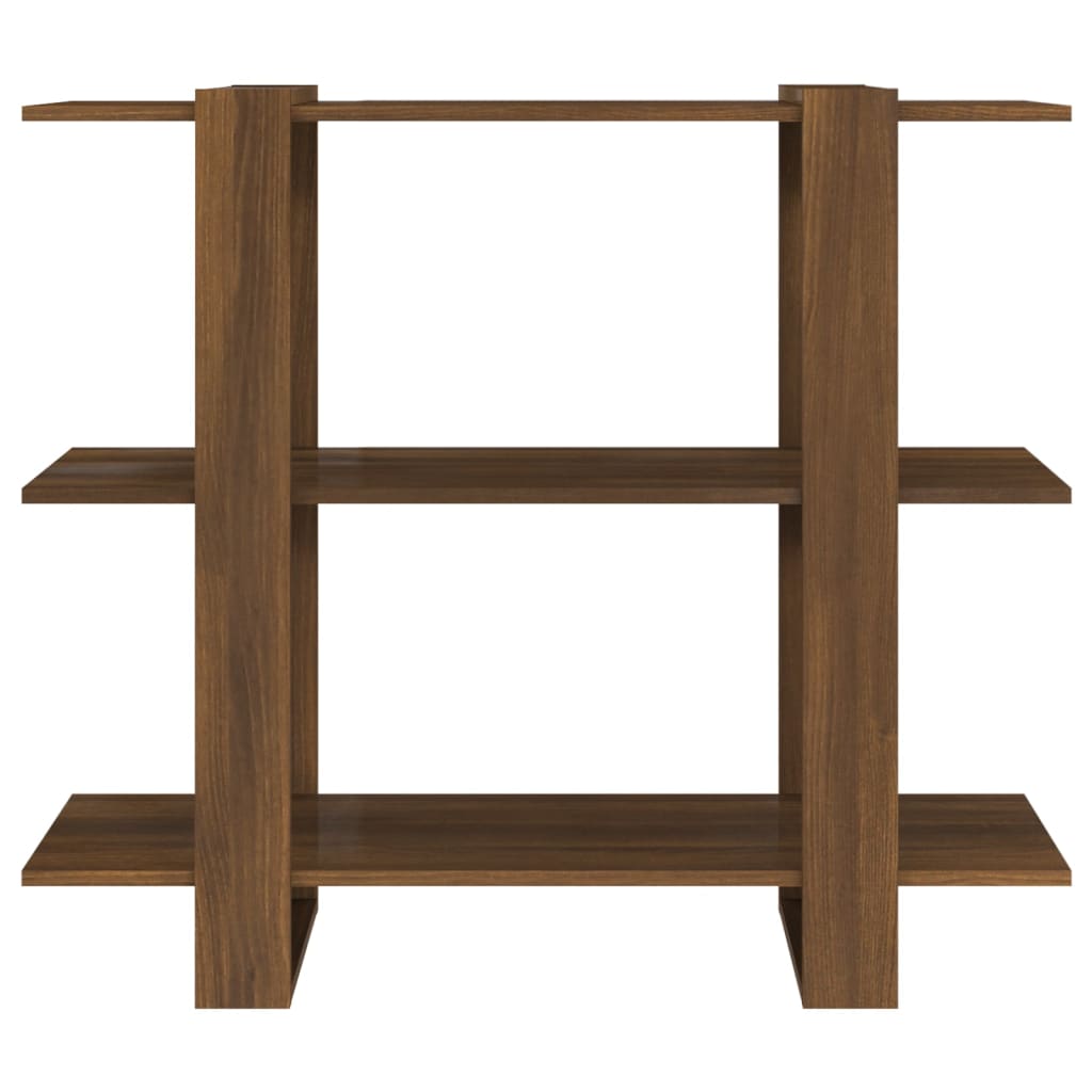 vidaXL Bücherregal/Raumteiler Braun Eichen-Optik 100x30x87 cm
