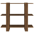 vidaXL Bücherregal/Raumteiler Braun Eichen-Optik 100x30x87 cm