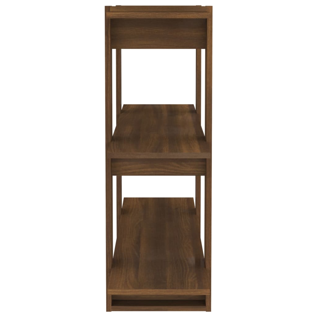 vidaXL Bücherregal/Raumteiler Braun Eichen-Optik 100x30x87 cm
