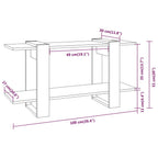 vidaXL Bücherregal Grau Sonoma 100x30x51 cm Holzwerkstoff
