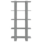 vidaXL Bücherregal/Raumteiler Grau Sonoma 80x30x160 cm Holzwerkstoff