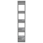 vidaXL Bücherregal/Raumteiler Grau Sonoma 80x30x160 cm Holzwerkstoff