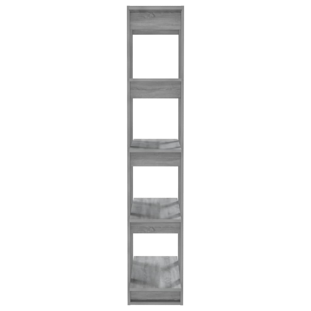 vidaXL Bücherregal/Raumteiler Grau Sonoma 80x30x160 cm Holzwerkstoff
