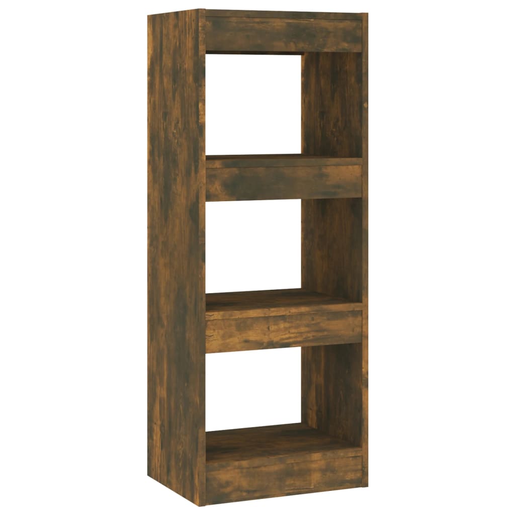 vidaXL Bücherregal/Raumteiler Räuchereiche 40x30x103 cm Holzwerkstoff