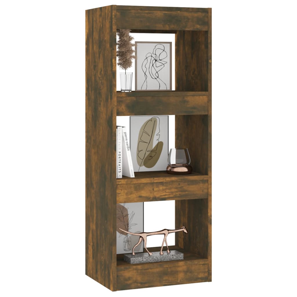 vidaXL Bücherregal/Raumteiler Räuchereiche 40x30x103 cm Holzwerkstoff
