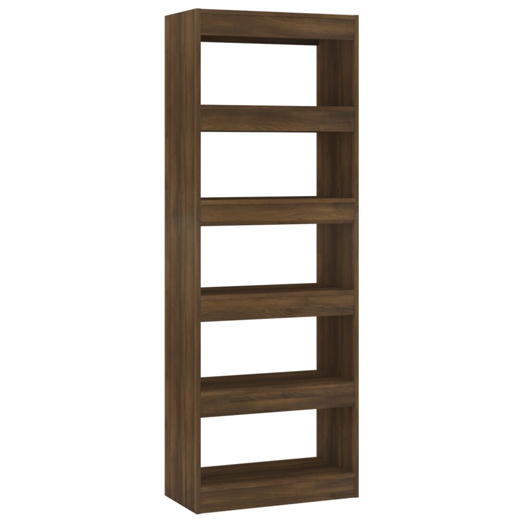 vidaXL Bücherregal/Raumteiler Braun Eiche 60x30x166 cm Holzwerkstoff